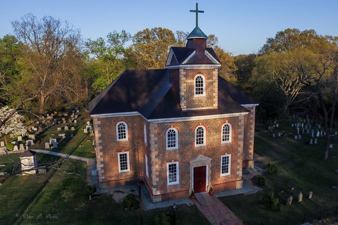 Historic Aquia Church in Stafford one of the oldest active churches in America. Tours available by calling the church office.