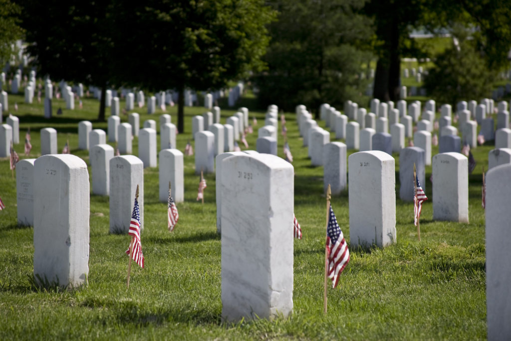 headstones at Arlington Cemetery