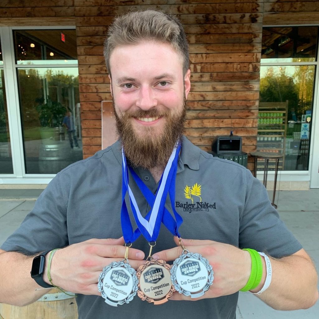 medals for Barely Naked beer