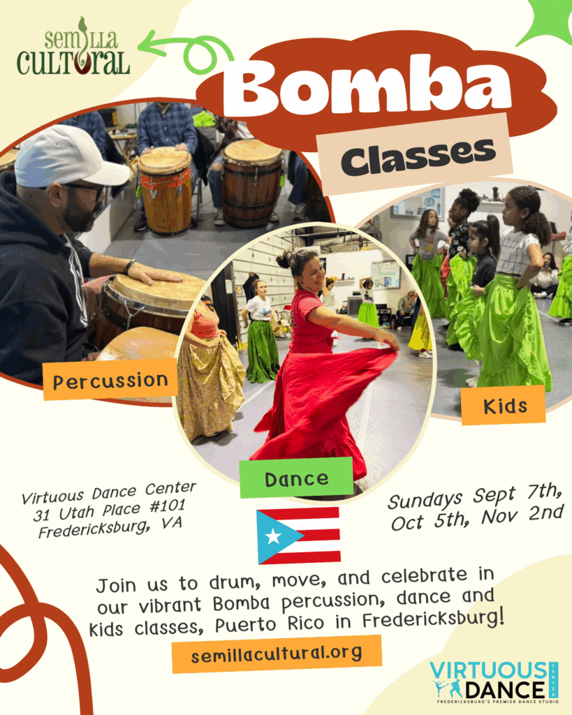 Puerto Rican Bomba Classes Tour Stafford Virginia