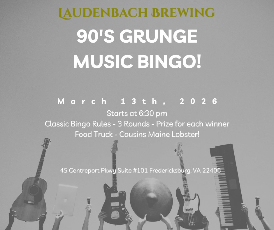 90s Grunge Music Bingo!