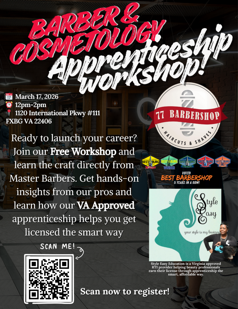 Barber and Cosmetology Apprenticeship Workshop