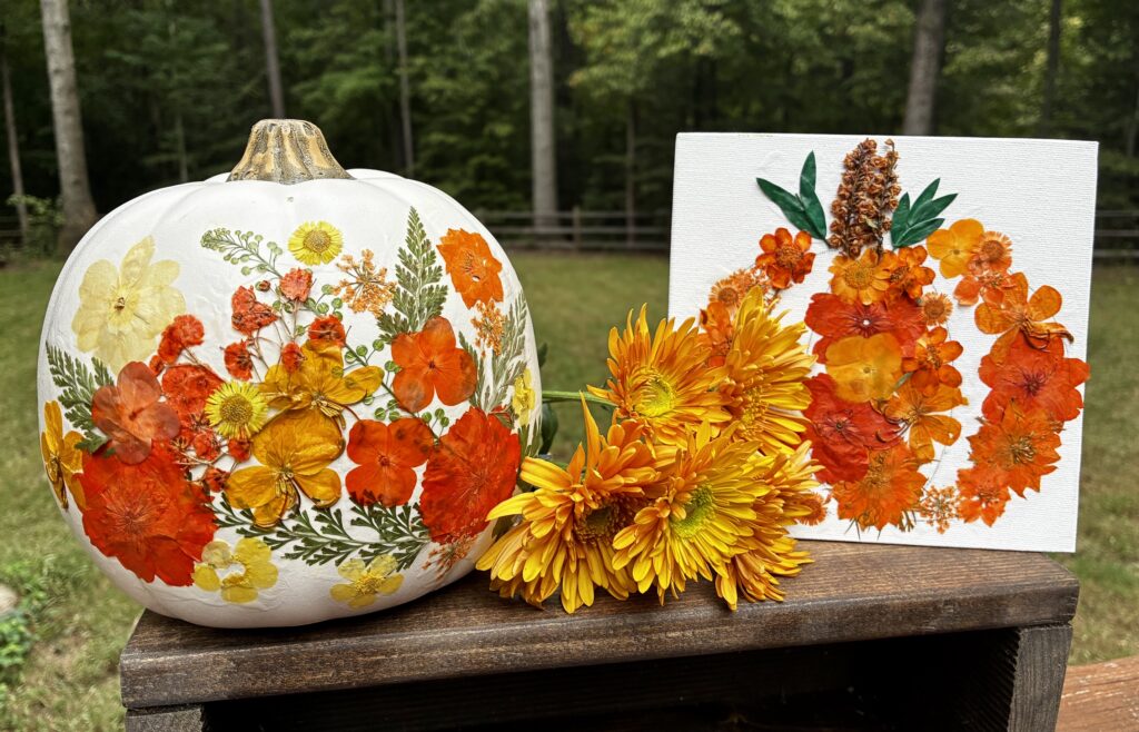 DIY Floral Pumpkin Craft at Tater’s Corner